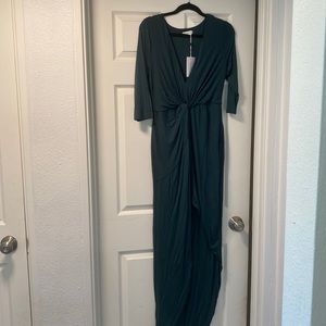 Lovers and friends green maxi dress knotted